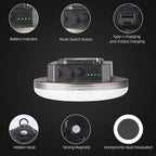 Transparent Portable Rechargeable LED Camping Lights,Waterproof Outdoor Light with 5000Lm,Super Bright Hanging Lanterns for Tents, Canopies & Outdoor Emergencies