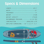 Retrospec Weekender Inflatable Stand Up Paddle Board Includes Paddle, Pump, and Accessories 10’6” Lightweight iSUP, Puncture Resistant Inflatable Paddle Board for Adults