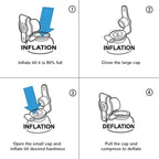 Inflatable Wedge Pillow, Portable Travel Wedge Pillow, Fast Inflation & Deflation Inflatable Wedge Pillows for Travel, Blow Up Sleeping Back Knee Bed