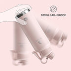 IDEUS Insulated Stainless Steel Water Bottle with 2 Leak-Proof Lids, Thermal Water Flask for Hiking Biking, 40oz, Light Pink