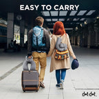 Dot&Dot Twist Memory Foam Travel Pillow for Airplanes - Travel Neck Pillow for Sleeping - Airplane Pillow for Neck Support, Chin, Lumbar and Leg - Adjustable, Bendable Neck Roll Pillow (Gray Black AC)