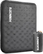 Inflatable Seat Cushion, Self Inflating Memory Foam Stadium Seat Cushion Lightweight Camping Chair Pad Airplane Cushion for Long Flights Outdoor Travel Bleacher Office Car Backpacking (Grey)