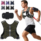 Sportneer Weighted Vest for Women Men: 8lbs/12lbs/15lbs/20lbs/25lbs Weight Vest with Detachable Phone Pouch Rucking Vest for Women Walking Strength Training Muscle Building Weight Loss