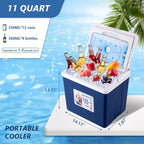 11Qt 19Qt Insulated Portable Cooler Leak-Proof Ice Chest Lunch Box Hard Coolers with Extra Ice Pack for BBQ, Camping, Pincnic