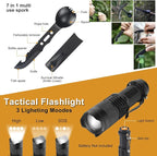 11-in-1 Survival Kit for Camping Essentials,Compact & Portable Multi-Tool for Backpacking, Hiking, Car Emergencies, Durable Outdoor Gear