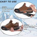 Ice Cleats Snow Traction Cleats for Shoes and Boots Anti Slip Crampons 11 Studs Rubber Walk Traction Grippers Non-Slip Overshoe for Women Men Walking on Snow and Ice