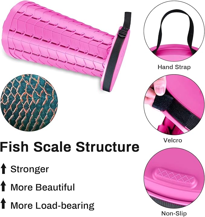 Portable & Lightweight Foldable Camping Chair for Adults, Heavy Duty Folding Stool with Adjustable Shoulder Strap, Perfect for Picnic, Beach, Backyard, and Sporting Events, Max Weight 400lbs