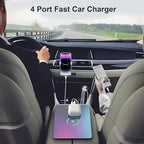 2 Pack 12V USB Outlet 4 Port Car Charger, 78W Super Fast Dual PD3.0 & QC3.0 Multiple USB Port for Car, USB C Cigarette Lighter Replacement 12 Volt Socket Waterproof for Marine Boat Motorcycle RV Golf