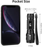 Lighting EVER LED Flashlights High Lumens, Small Flashlight, Waterproof, Adjustable Focus Flash Light for Outdoor, Emergency, Camping, AAA Batteries Included, 2 Pack