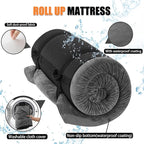 Sleeping Pad,3-inch Thick Memory Foam Camping Mattress,Portable Roll-Up Mat for Car/Tent/Floor/Cot/Travel,Comfortable Pad for Guests Sleepover