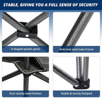 Mesh Folding Camping Chairs, Oversized Portable Outdoor Chairs, Weight Capacity 325 lbs with Cup Holder, Storage Pocket, Carry Bag Blue