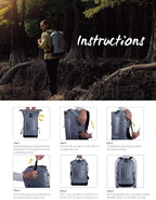 IDRYBAG Waterproof Backpack for Men 20L/30L/40L, Floating Dry Bag Kayak, Dry Backpack Hiking