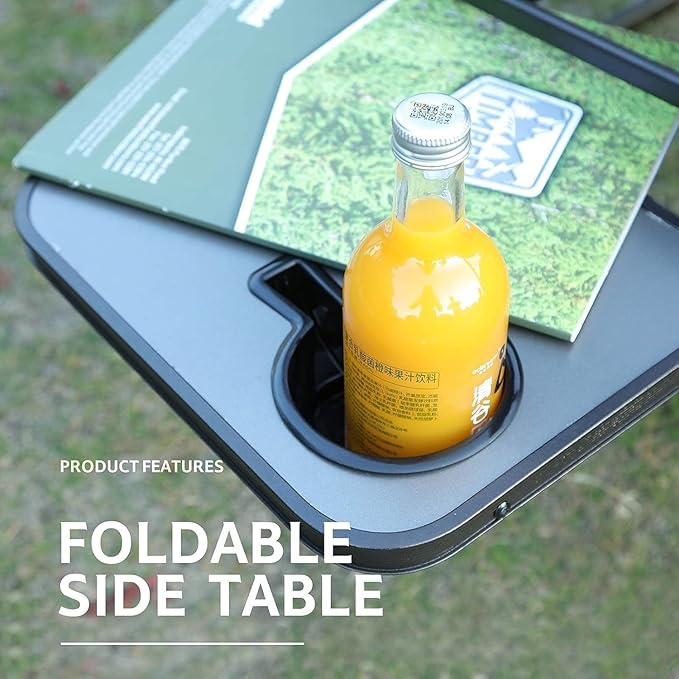 TIMBER RIDGE Oversized Zero Gravity Chair, 33In Wide XXL Zero Gravity Reclining Chair with Side Table, Full Padded Lounge Chair for Outdoor Camping Patio Lawn, Heavy Duty Supports 500lbs, Brown-1 Pack