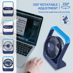 Rechargeable Battery Powered Fan, 20000 mAh Personal Desk Fan, Portable USB Table Fan, Timer Off Quiet Desk Fan,Long Working Time, Desktop Fan for Study,Bedroom,Office,Camping
