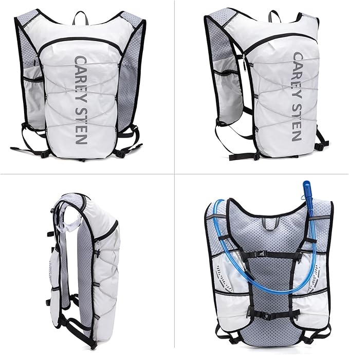 Carey STEN Hydrated Backpack, Running Vest, paired with a 1.5L Water Bag Hiking Backpack, Suitable for Running, Hiking, Marathon, and Both Men and Women