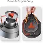 Lixada 1.1L Camping Kettle Set with Cups, Lightweight Aluminum Camp Tea Coffee Pot with Stainless Steel Mugs & Carrying Bag, Portable Outdoor Camping Cookware for Hiking Backpacking Picnic