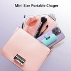 Mini Portable Charger 5000mAh Power Bank,15W PD USB C Cell Phone Portable Power, LCD Display Battery Pack Compatible With iPhone 15/15 Plus/15 Pro/15 Pro Max/Android/Samsung/Moto/LG (Type-C Only)