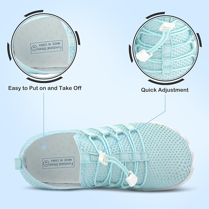 L-RUN Barefoot Water Shoes Women Mens Aqua Sock Athletic Hiking Water Sports Shoes for Swim Beach Pool Sand Diving Walking