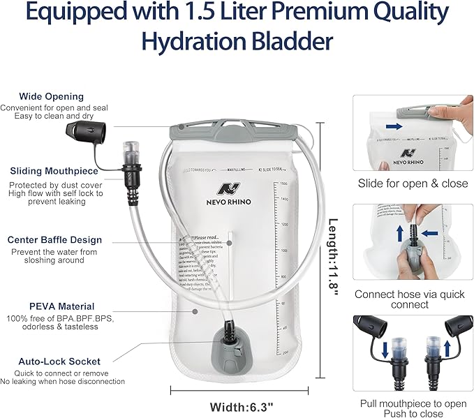 Hydration Running Vest for Women, Water Vest Backpack 5L Small, Lightweight Hydration Pack Mini Vest Women for Hiking, Trail Marathon Race (Pack with 1.5L Water Bladder)