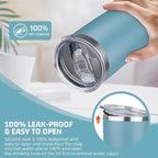 20 oz Tumbler with Lids and Straws, Stainless Steel Insulated Travel Coffee Mug, Double Wall Vacuum Insulated Tumblers, Powder Coated Coffee Tumbler for Cold & Hot Drinks (Mix Color-3)