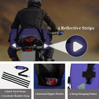 Waterproof Motorcycle Duffel Bag Roll Top Dry Duffel Bag with Quick-fixed Straps for Rafting, Boating, Kayaking, Travel, 50L(Blue)