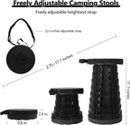 Upgraded Camping Folding Stool with Carrying Straps Lightweight Yet More Sturdy with Load Capacity 450lbs Portable Collapsible Retractable Stool for Camping Fishing Hiking BBQ 2.0