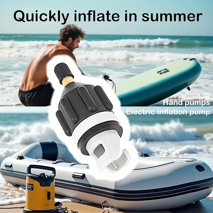 3pcs Sup Paddle Board Inflator Air Pump Adapter Adaptor Attachments for Inflatables Kayaks Boats Stand Up Paddleboard Valve Connector Accessories