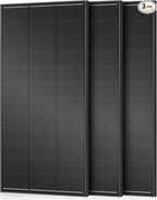 18BB 600 Watt Solar Panel, 3pcs 200W N-Type Solar Panels, 25% High-Efficiency Monocrystalline Module PV, for 12V/24V Battery, Home, Trailer, Camping, Marine, Boat, Farm, RV and Off-Grid