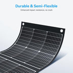 Ecosonique 300W Portable Solar Panel for Most Power Stations, Foldable & Lightweight Solar Suitcase with Kickstands, 40V MC4 & Multi-Output for Solar Generators, RVs, Camping, and Outdoor Use