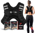 PowerPrime® Weighted Vest 11 lbs (5 kg) – Adjustable, Unisex Fitness Vest for Men & Women – Neoprene Material, Reflective Strips, Mesh Pocket – Ideal for Running, HIIT, and Strength Training