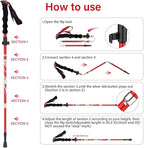 BISINNA Collapsible Trekking Hiking Poles- 2 Pack Folding Aluminum Walking Sticks with Quick Lock System 4 Season Accessories,Telescopic, Adjustable, Lightweight for Men Women