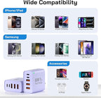 2Pack USB C Fast Charger Block, 60W 5-Port USB C Wall Charger 30W Type C Charging Block, 2USB C+3USB A PPS/PD 3.0 Multiport Charging Cube for iPhone 17 16 15 14 Pro Max,for Galaxy S25 S24 Ultra, i Pad