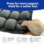 Travel Cushion, Airplane Seat Cushion Inflatable Travel Cushions for Long Flights, Press-Type Portable Pad with Built-in Pump, Comfortable Cushions for Air Travel, Car, Office Chair