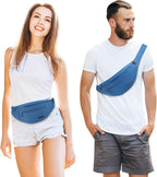 MAXTOP Large Crossbody Fanny Pack with 4-Zipper Pockets,Gifts for Enjoy Sports Festival Workout Traveling Running Casual Hands-Free Wallets Waist Pack Phone Bag Carrying All Phones