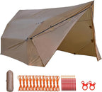 onewind Hammock Rain Fly, Ultralight Silnylon Tarp for 2-4 Persons, 14Ft*13Ft, 3000mm Waterproof, Brown