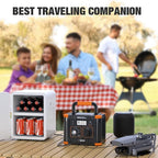 Portable Power Station 300W, GRECELL 230.88Wh Solar Generator with 60W USB-C PD Output, 110V Pure Sine Wave AC Outlet Backup Lithium Battery for Outdoors Camping Travel Home Blackout