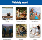 Portable Folding Camping Stool, Travel Fishing Chair Quad Frame Camping Chair Maximum Weight 270 lbs Lightweight Outdoor Folding Garden Chair for Hunting, Hiking, Party, Beach and Painting (Blue)