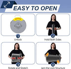 ALEVMOOM 2025 Upgraded XXL Collapsible Stool with Cushion 19.7",1000lbs Max Weight,Wider & Taller Seat, Heavy Duty Portable Retractable Folding Chair or Travel Foot for Camping & Outdoors(Grey)