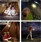 1000LM Rechargeable Camping Lantern, 110H Runtime Compact Portable Tent Light with 5 Brightness Levels, Magnetic Base, IPX4 Waterproof Emergency Hanging Light for Power Outage, Hurricane, Camping