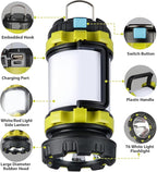 BOBKID 2 Pack Camping Lantern, Outdoor LED Camping Light, Rechargeable Flashlights with 1000LM, 6 Modes, IPX5 Waterproof Portable Emergency Camp Light for Hurricane Survival - Green