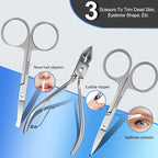Manicure Set 30 in 1 Fingernail Clipper Set,RedFlow Nail Clippers & Toenail Clippers,Manicure Kit,Pedicure Kit,Suitable for Travel Manicure Tools,Nail Kit with Everything Profe (Black)