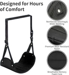 Airplane Foot Hammock for Flight, Adjustable Foot Rest Under Desk, Portable Wide Foot Support for Long Trips & Office, Travel Essentials, Best Airplane Gadgets & Travel Gifts (2 PC)