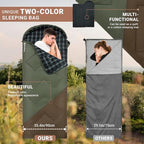 KingCamp Sleeping Bag for Adults, Cold Weather & Warm XL Big and Tall Flannel Sleeping Bags with Compression Sack Portable Waterproof Essentials Gear Accessories for Outdoor Camping