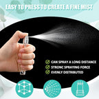 Zhehao 50 Pcs Mini Spray Bottles 10 ml Clear Glass Perfume Bottles Refillable Fine Mist Perfume Atomizer Portable Empty Sample Containers for Cleaning, Essential Oils, Travel (Silver Cap)