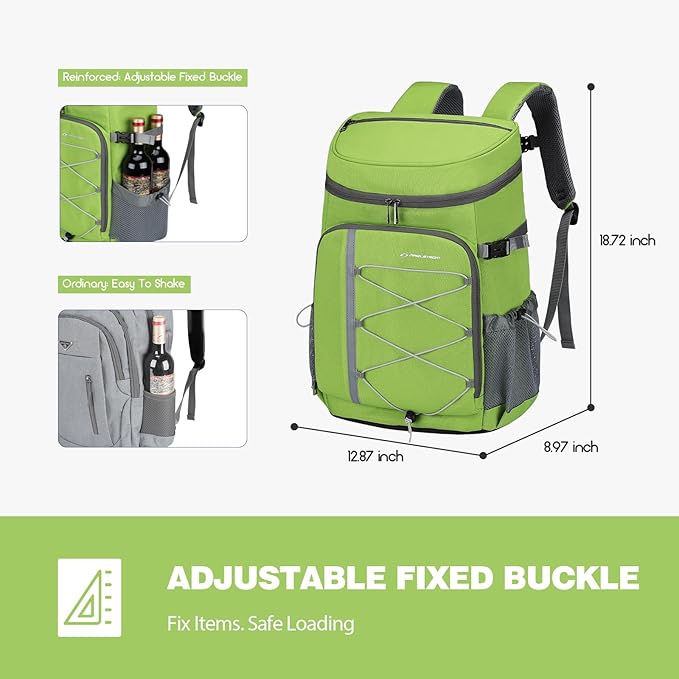 Maelstrom Cooler Backpack - 35/50 Can Insulated Soft Cooler Lunch Bag for Camping, Beach, Hiking & Shopping