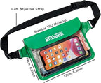 Waterproof Waist Pouch Dry Belt Bag Fanny Pack Keep Your Key Fob Wallet Kindle Phone Dry Perfect For Swim Surf Snorkel(Green)