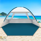 COMMOUDS Beach Tent Sun Shade for 3/4-5/6-7/8-10 Person, UPF 50+ Beach Sun Shelter Canopy Tent, Lightweight, Easy Set Up and Carry