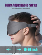Sleep Eye Mask for Men Women, EVA BELLE Light Blocking Sleeping Mask for Side Sleeper, 3D Contoured Cup Night Blindfold, Lash Extensions 3D Sleeping Mask with Adjustable Strap for Travel, Night & Nap