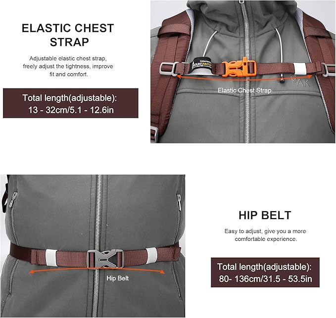 MOUNTAINTOP Hiking Backpack,Lightweight Travel Backpack for Men Women Outdoor Backpacking, Camping