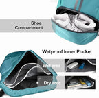 Hoedia Sports Drawstring Backpack - String Swim Gym Bag with Shoes Compartment and Wet Proof Pocket for Women and Men